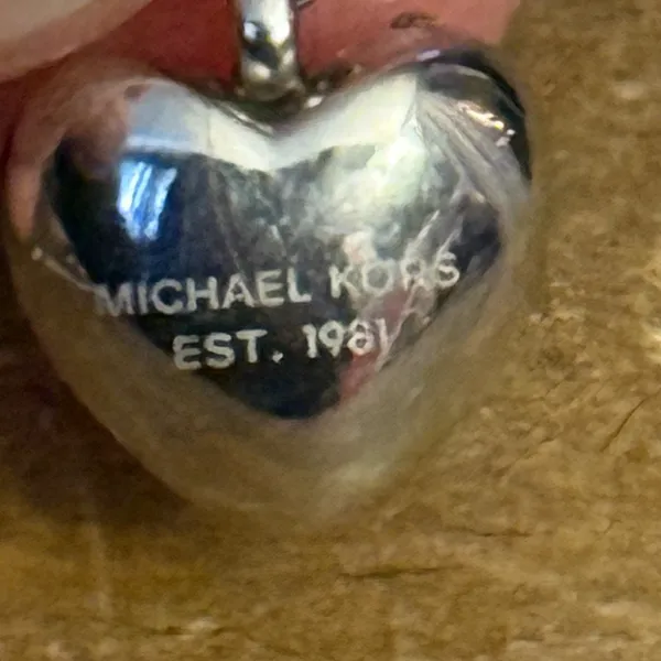 Michael Kors dainty pave puffed heart pendant necklace - Image 4