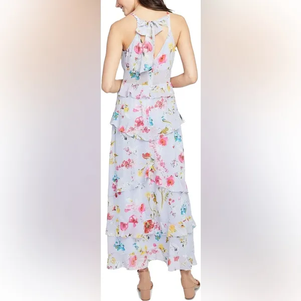 Rachel Roy purple lavender floral garden party ruffle maxi dress - Image 3