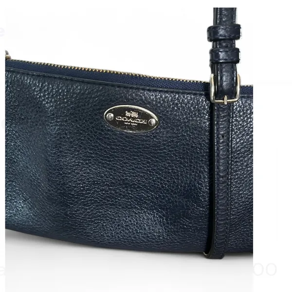 COACH NAVY crossbody small bag Leather. - Image 3