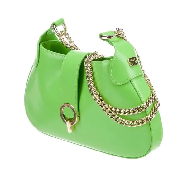 NEW Sandro Janet Leather Bag Green Crossbody Chain - Image 3