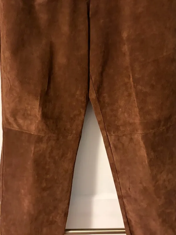 Bushwacker VTG 100% genuine leather pants brown high rise straight leg classic - Image 6