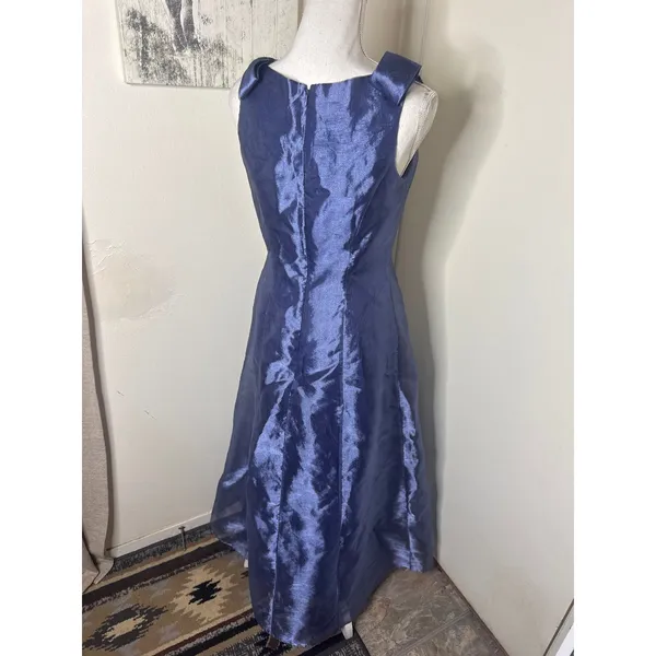Vintage Alex Evenings Shimmer Gown | 90s Y2K Iridescent Prom Dress A Line Sz 4 - Image 4