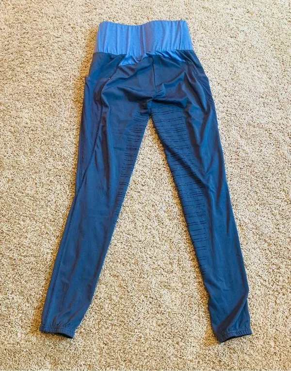Horze Blue Horseback Riding Equestrian Pants Size 24 - Image 5