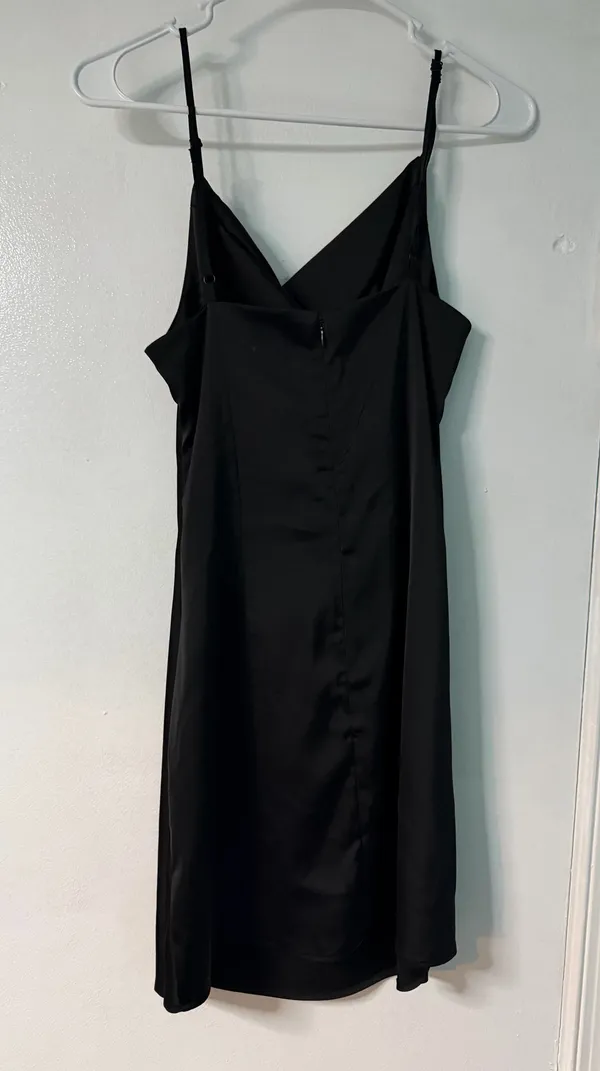Urban Outfitters Black Satin Slip Dress - Image 3