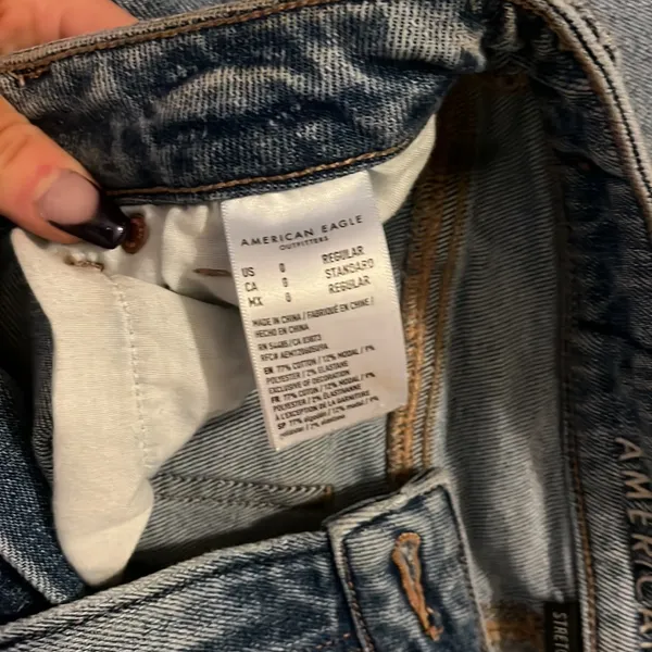 American Eagle Stretch Ripped Mom Jeans - Image 2