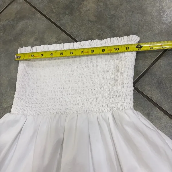 American Eagle White tube top dress sz XS Y2K Preppy Bridal Vacay - Image 8