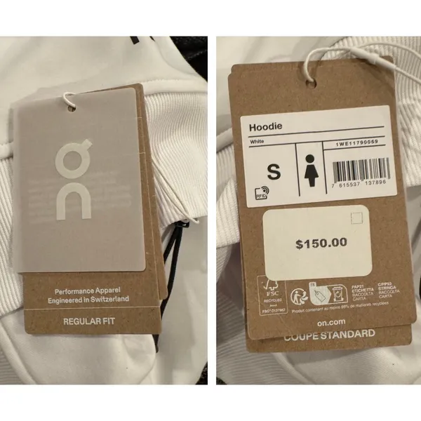 NWT On Cloud Focus Tech Hoodie Size Small - Image 13