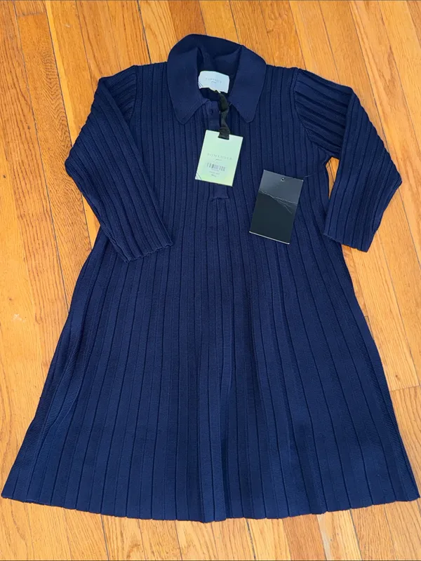 NWT Tuckernuck Pomander Place Navy Knit Landry Dress sz Small - Image 4