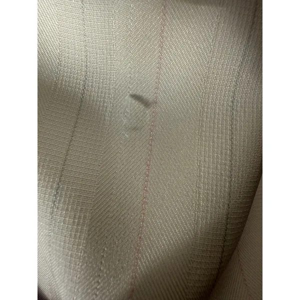 Y2K Cato 2pc Cream Pink Gray Striped Suit.‎ Jacket and Pants Women's Size 14 - Image 2