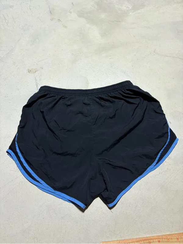 Nike women’s Black Running Shorts with Blue Trim medium - Image 6