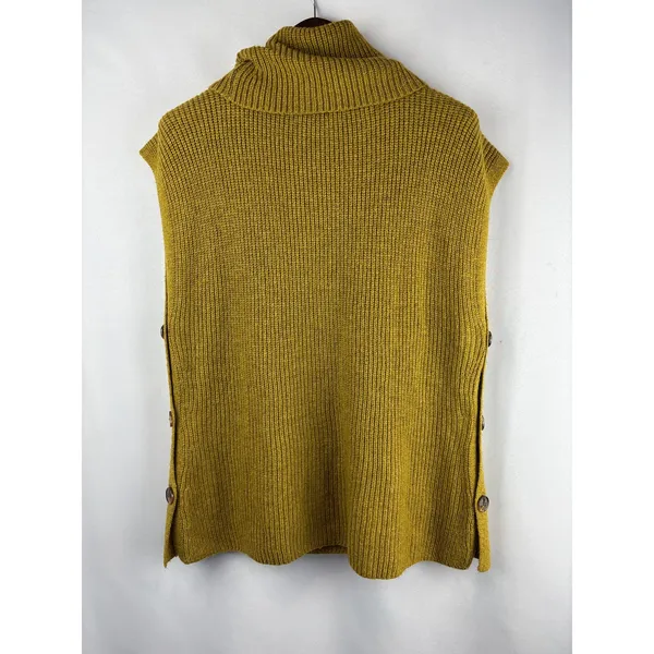 Women’s Ulla Popken Size 16/18 Dark Yellow Sleeveless Sweater - Image 3