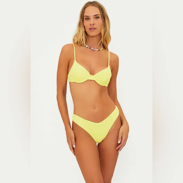 Beach Riot Vanessa Bottom Citrine Crush Terry, Size Large , $88 - Image 6