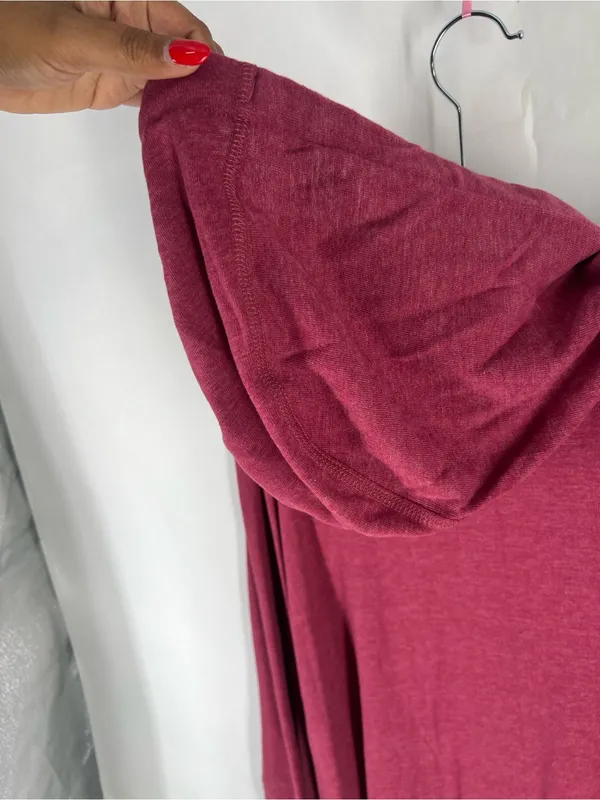 Bench Draped‎ Dolman Hoodie Size M Pink Oversized Pullover Top - Image 14