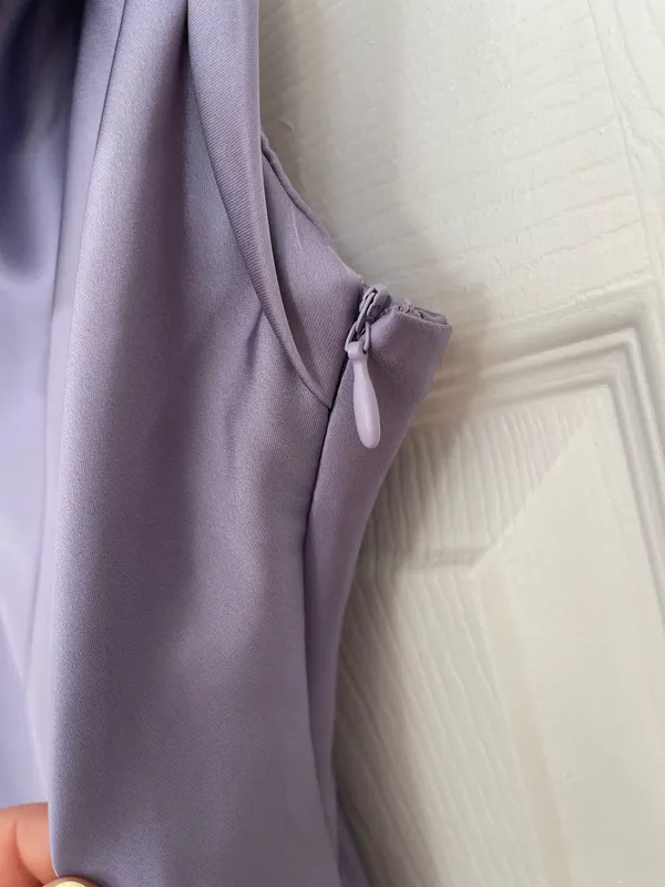 Lavender Satin Maxi Dress - XS - Image 6