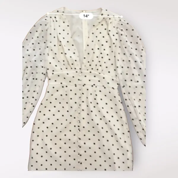 Urban‎ Outfitters Willow Plunging Polka Dot mini Short Dress Size Small - Image 8