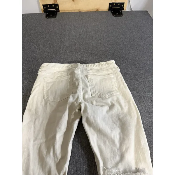 Veronica Beard Women's Brooke 8.5" Skinny Fray Raw Hem White Denim Jeans Sz 27 - Image 14