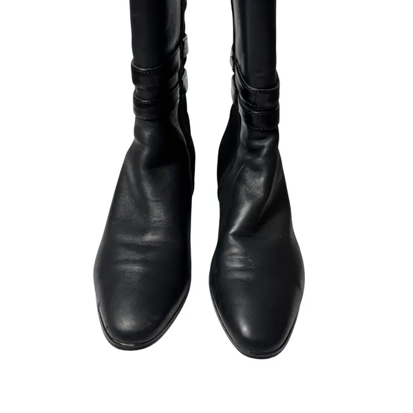 White House‎ Black Market Alexa Tall Boot High Zip Leather Riding Womens 7.5 - Image 4