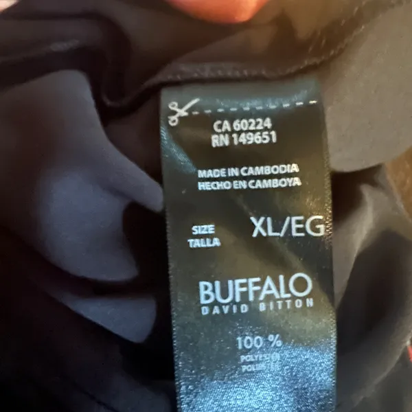 Buffalo David Britton Black Boxy Short-Sleeve Top with Pocket, Size XL - Image 4