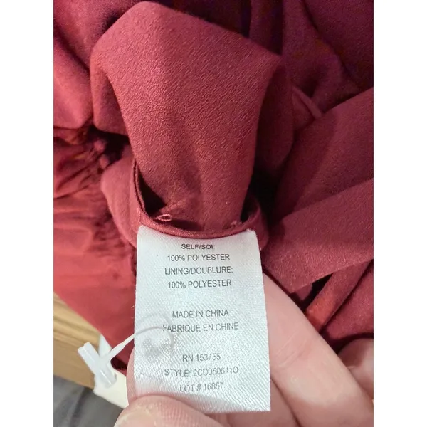 Haute Hippie Womens Burgundy Halter Asymmetrical Open Back‎ Mini Dress XS - Image 7