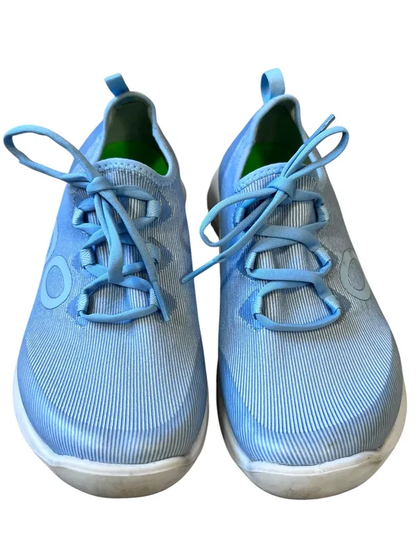 Oofos OOmg Sport LS Shoes Womens Size 8 Lace Up Recovery Sneakers Blue White - Image 11