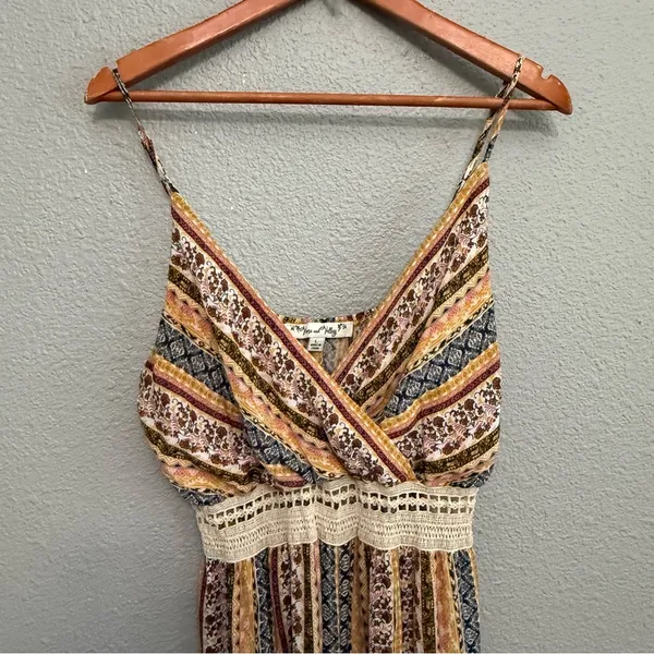 Vine and‎ Valley Jumpsuit Size Large Multicolor Surplice Neck - Image 2