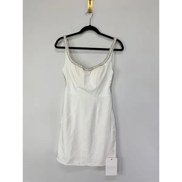 NEW Mac Duggal Savannah Dress White Size 6 Cocktail - Image 2