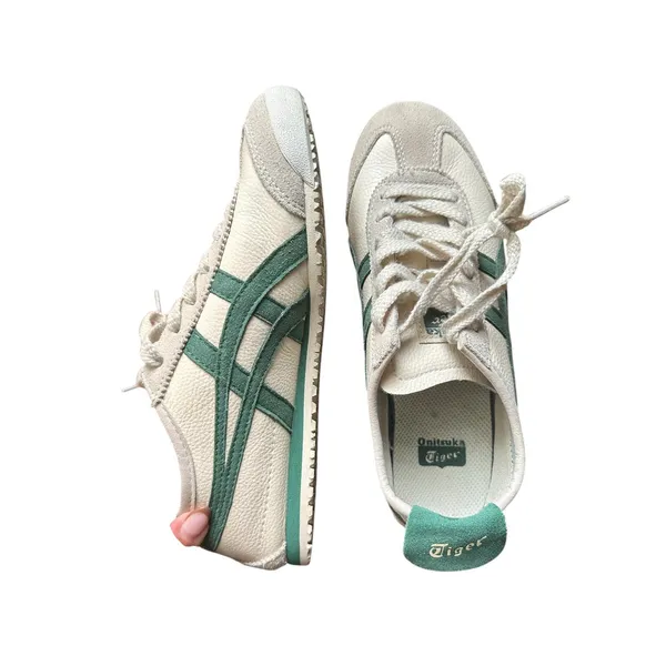 ONITSUKA TIGER Mexico 66 White Green Sneaker Sz 6 - Image 2
