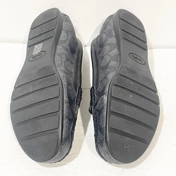 Coach‎ Size 8.5 Signature Olive Black & Grey Jacquard Loafers - Image 7