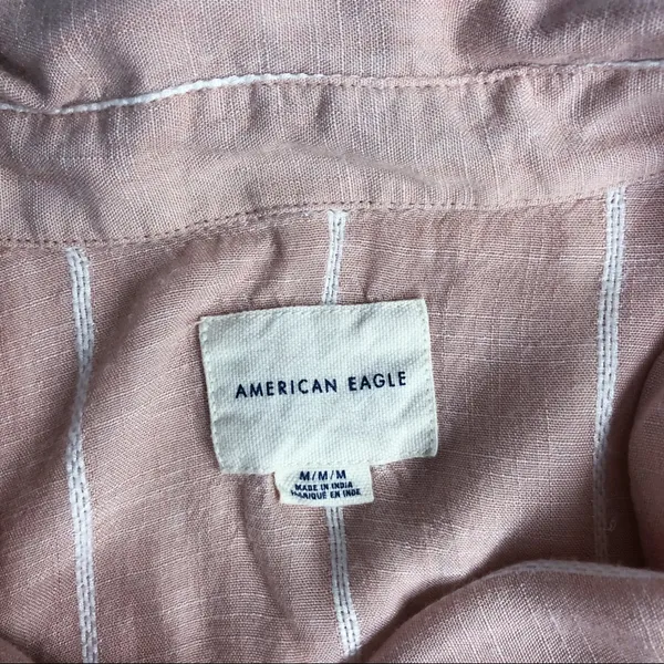 American Eagle Outfitters Pink Button Down Shirt - Image 5