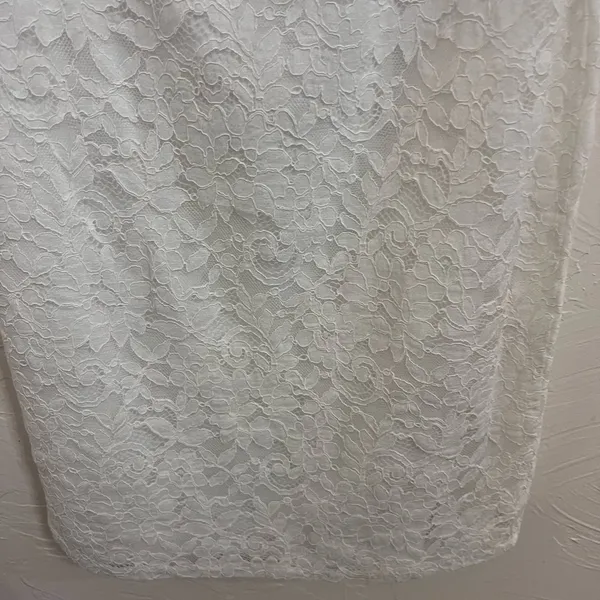 Lulu’s white lace strapless dress size L - Image 4