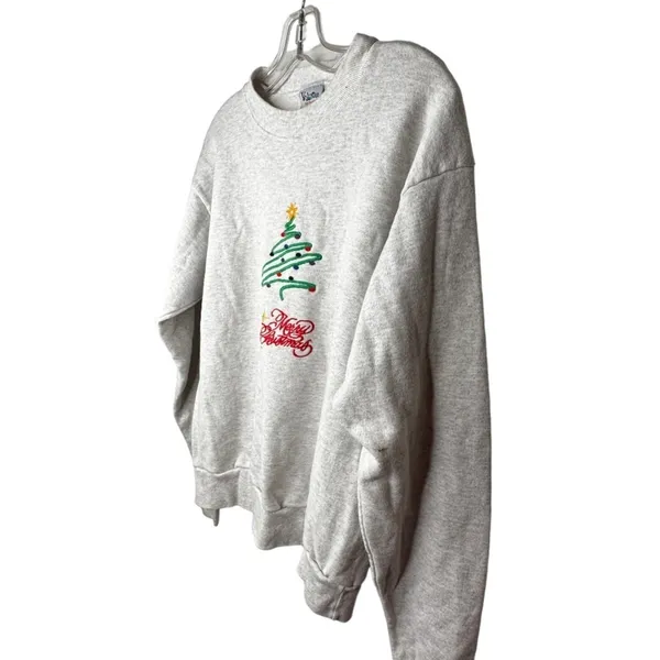 Vintage Volunteer Made In USA Christmas Sweatshirt - Image 2