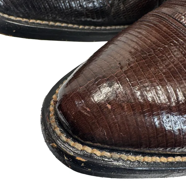 Circle G Boots Womens‎ 6.5 Brown Exotic Lizard Skin Leather Western Cowboy Boho - Image 8