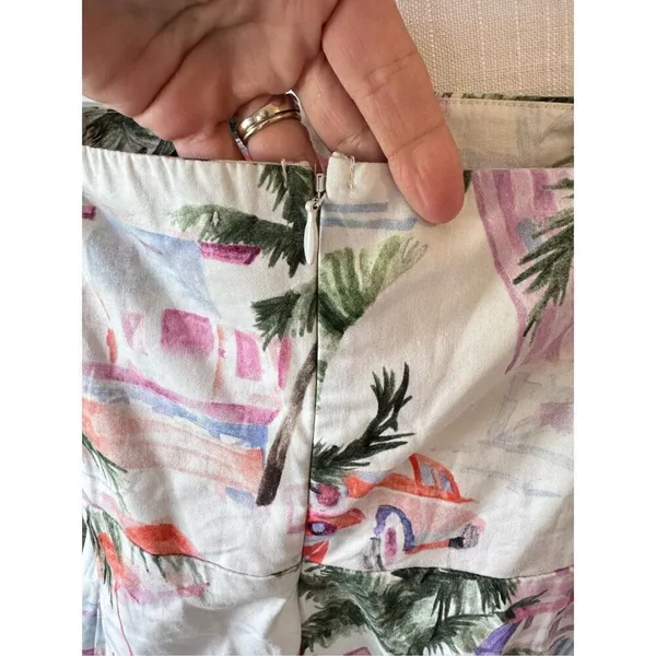 The Shore Brand Santa Clara Puffed‎ Sleeve Tropical Mini Dress Size Small - Image 6
