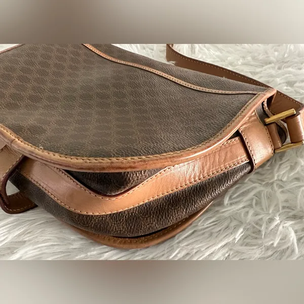 Celine‎ Brown Macadam Crossbody Bag Handbag - Image 9