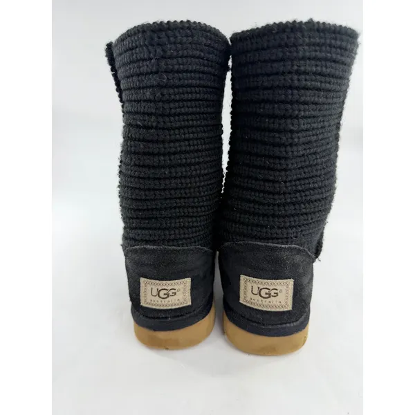 UGG Australia Classic Cardy 5857 Black Knit Mid Calf Boots Womens 7 - Image 5