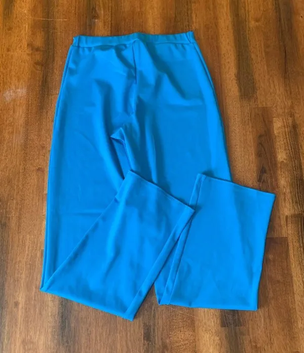 Women's Pants Small Vibrant Blue Straight Leg Pants Stretch business casual - Image 7