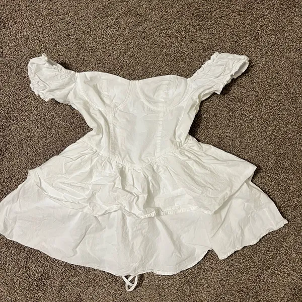 Ruffle Mini Skirt Corset Dress Mini Dress Off Shoulders Dress Slim Dress Summer - Image 2