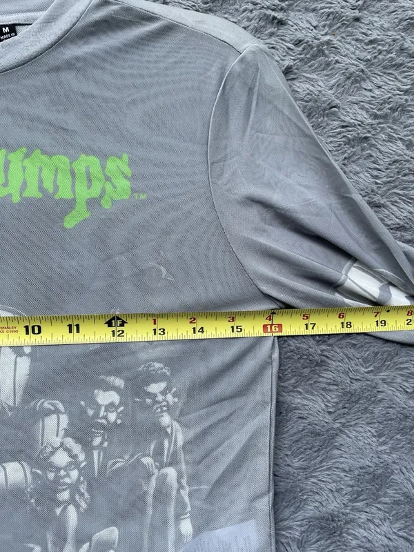 Y2K Horrorcore Goosebumps Slappy Mesh Crop Top Long Sleeve Goth Grunge Size M - Image 7