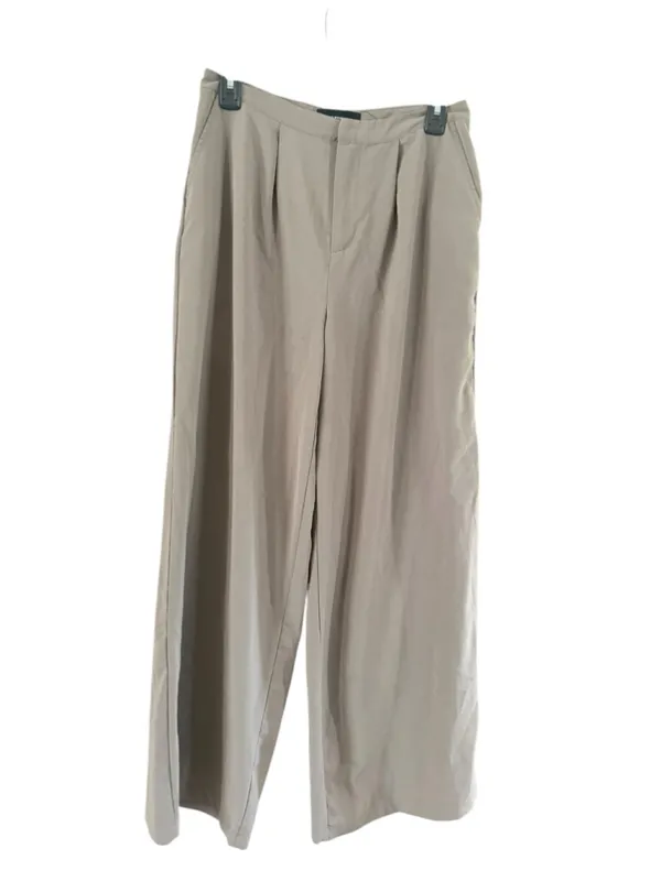 Women's Who What Wear Beige Wide Leg Trousers Size 6 - Image 9