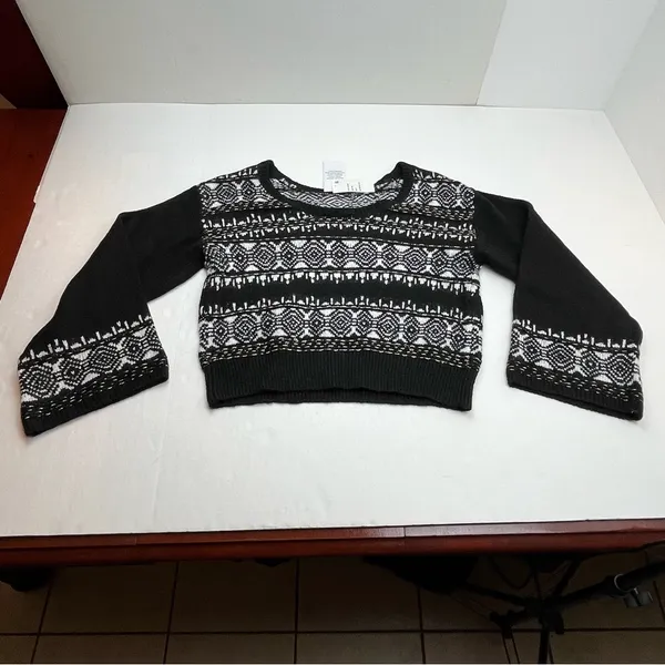 Sam Edelman Women‎ Boat Neck Long Sleeve Allover Print Sweater Size Medium NEW - Image 11