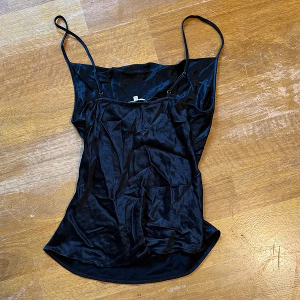 7 For All Mankind Black Silk Camisole - Image 3