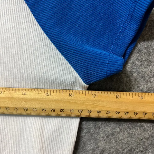 Orange Kiss Los Angeles California Ribbed Baby Tee Size‎ L Blue White Y2K Retro - Image 4