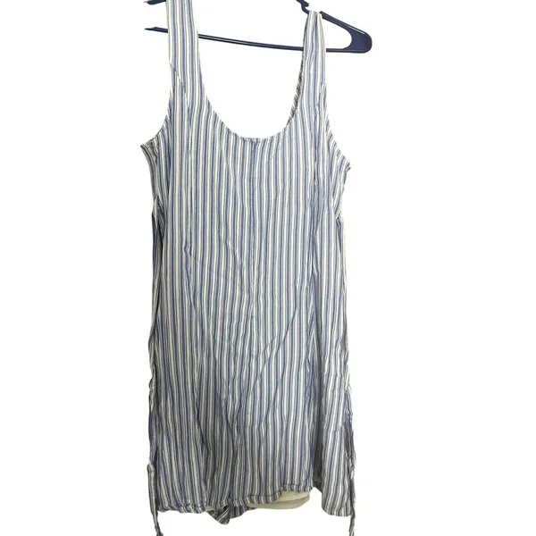 American Eagle Womens Casual Dress Stripe Mini A-line Blue White size Med EUC - Image 2