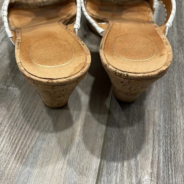 Jack Roger White Wedge Sandals - Image 4