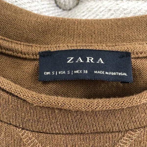 Zara Lightweight Raw Roll Edge Sweater S - Image 9