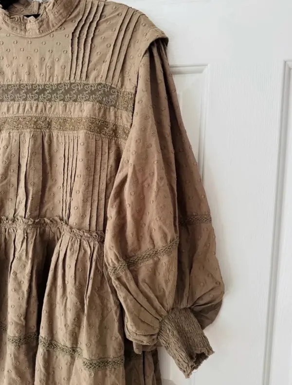 Anthropologie Pilcro Mock-Neck Swing Mini Dress, Size M - Image 13