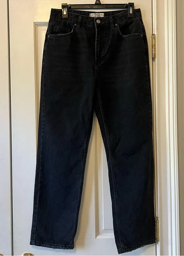 Free People Dakota Straight Leg Black Jeans Size 28” - Image 3
