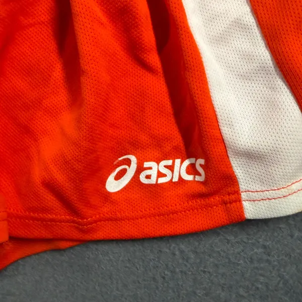 Asics Medley Running Shorts Womens Medium Orange Drawstring Liner TF754-1501 NWT - Image 3