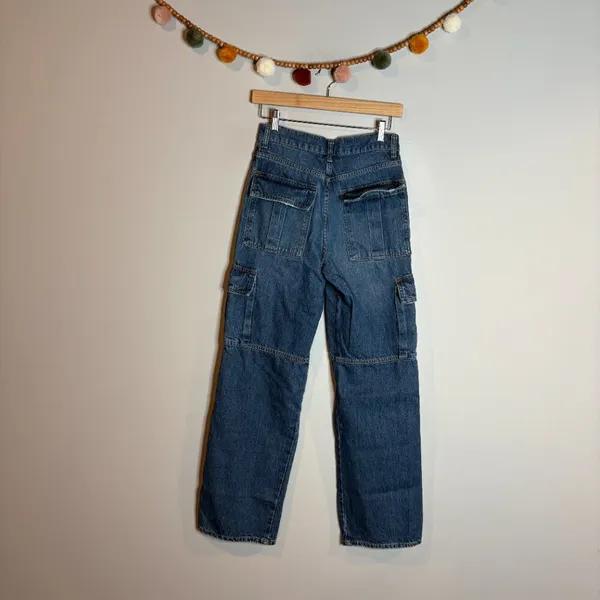 Zara wide leg cargo jeans - Image 5