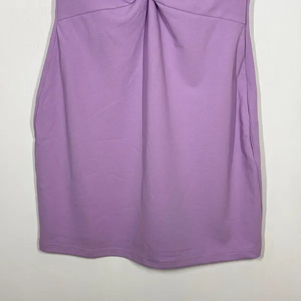 Lulus Must Be a Twist of Fate Mini Dress NWT XL Lavender Bodycon Twist Front Hot - Image 6